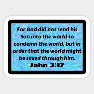 Bible Verse John 3:17 Sticker